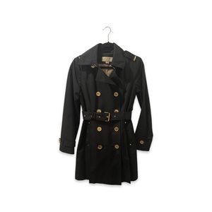 Michael Kors Black Coat Gold Accessories. Like New!